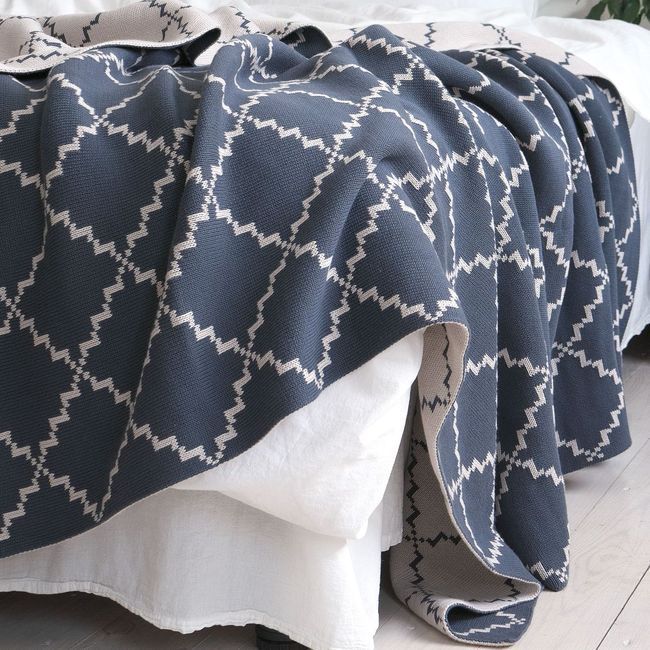 Плед 150x200 La Modno Diamond Blueberry-Beige 200178 фото