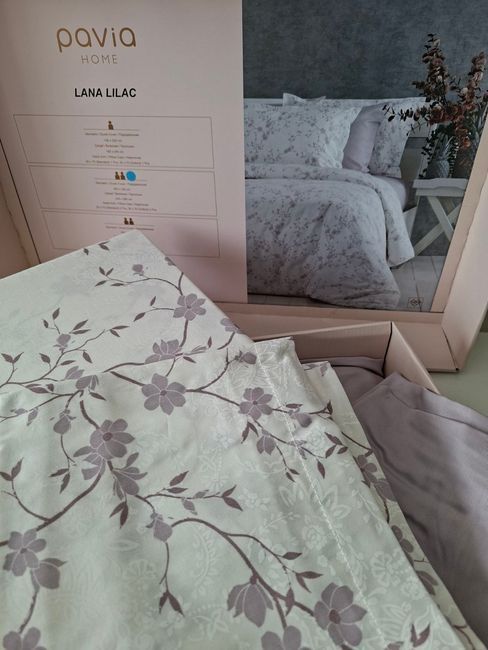 Постільна білизна євро Pavia Lana Lila 200x220 сатин 100% бавовна 402492 фото