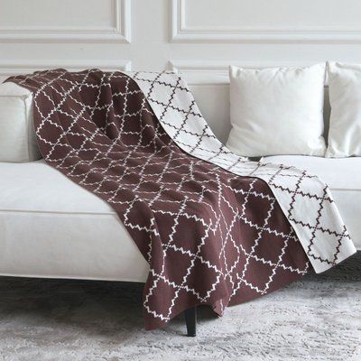 Плед 150x200 La Modno Diamond Brown-Ecru   200179 фото