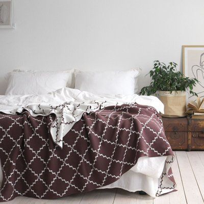 Плед 150x200 La Modno Diamond Brown-Ecru   200179 фото