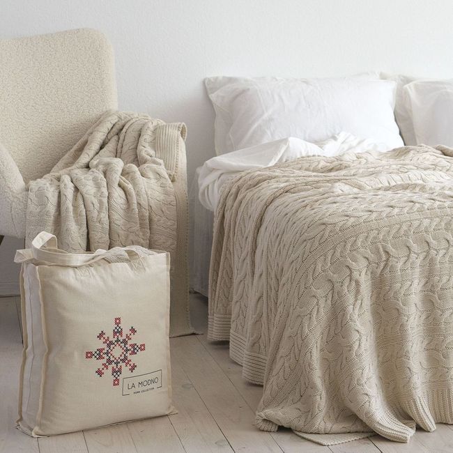 Покривало 170x240 La Modno Genova Vanilla Cream 200237 фото