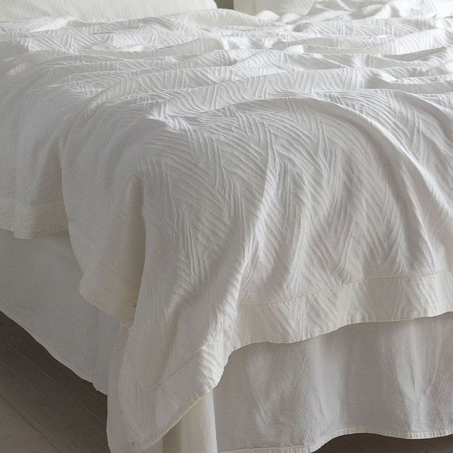 Постільна білизна євро жакардова La Modno Jacquard Stonewashed Milk 200x220 200431 фото