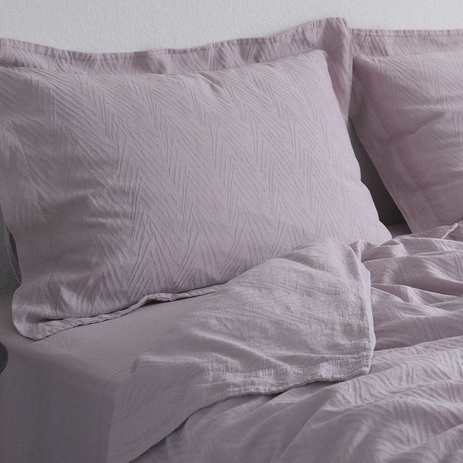 Постільна білизна євро жакардова La Modno Jacquard Stonewashed Lilac Marble 200x220 200434 фото