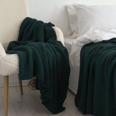 Вовняний плед 130x170 La Modno WoolCotton Balance Emerald зелений 200425 фото